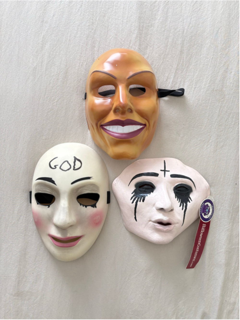 Bundle of 2 purge masks and scary nun